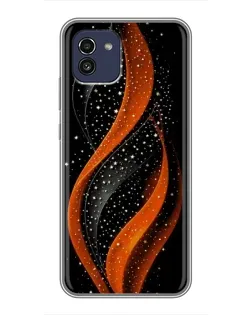 Чехол для Samsung Galaxy A03 (A035) с картинкой «Огненная звездная волна»