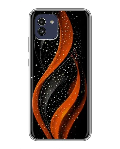 Чехол для Samsung Galaxy A03 (A035) с картинкой «Огненная звездная волна»
