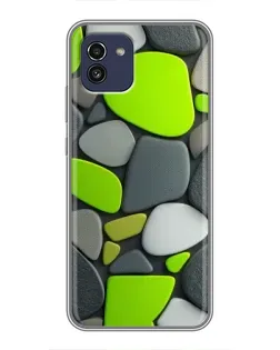 Чехол для Samsung Galaxy A03 (A035) с картинкой «Яркая неоновая галька»