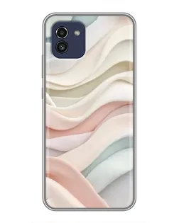 Чехол для Samsung Galaxy A03 (A035) с картинкой «Пастельные нежные волны»