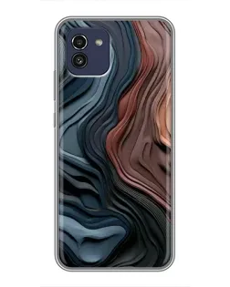 Чехол для Samsung Galaxy A03 (A035) с картинкой «Цветные волны каньона»