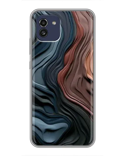 Чехол для Samsung Galaxy A03 (A035) с картинкой «Цветные волны каньона»