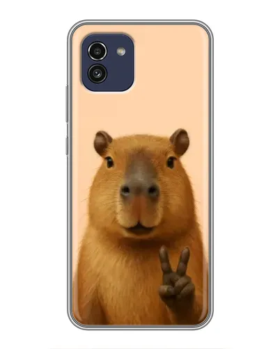 Чехол для Samsung Galaxy A03 (A035) с картинкой «Капибара виктория»