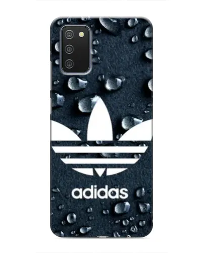 Чехол для Samsung Galaxy A03s с картинкой «Adidas Trefoil Blue»