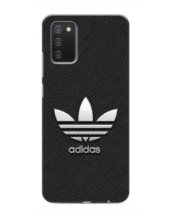 Чехол для Samsung Galaxy A03s с картинкой «Adidas Карбоновая текстура»