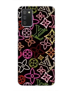 Чехол для Samsung Galaxy A03s с картинкой «Неоновый микс Nike»