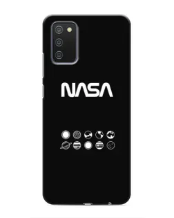 Чехол для Samsung Galaxy A03s с картинкой «NASA — технический принт»