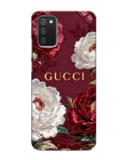 Чохол для Samsung Galaxy A03s з картинкою «Gucci — бордові троянди»