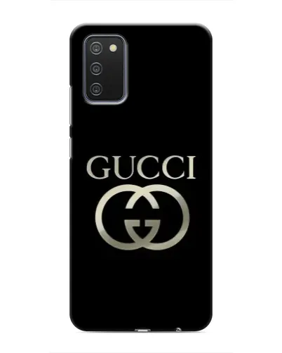 Чехол для Samsung Galaxy A03s с картинкой «Gucci — золото на черном» Чехол для Samsung Galaxy A03s с картинкой «Gucci — золото на черном»