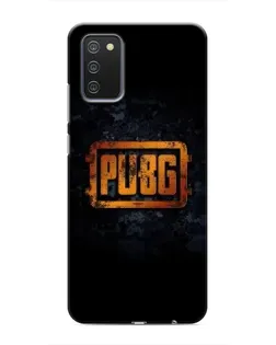 Чехол для Samsung Galaxy A03s с картинкой «PUBG — золотой логотип»