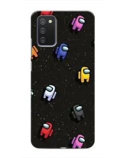 Чехол для Samsung Galaxy A03s с картинкой «Космический паттерн Among Us»