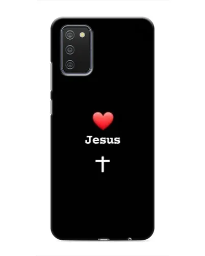 Чехол для Samsung Galaxy A03s с картинкой «Сердце - Jesus»