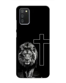 Чехол для Samsung Galaxy A03s с картинкой «Лев и Крест»