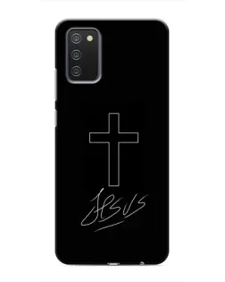 Чехол для Samsung Galaxy A03s с картинкой «Графический крест Jesus»