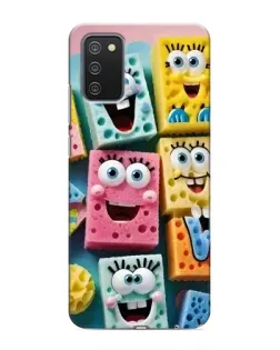 Чехол для Samsung Galaxy A03s с картинкой «Цветные губки»