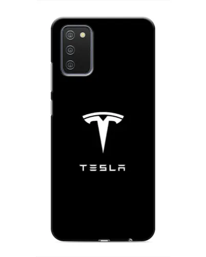 Чехол для Samsung Galaxy A03s с картинкой «Tesla White Logo» Чехол для Samsung Galaxy A03s с картинкой «Tesla White Logo»