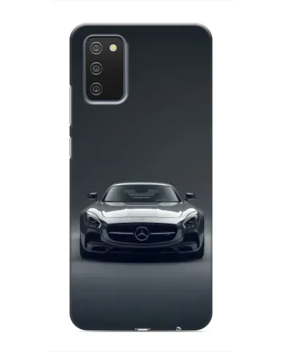 Чехол для Samsung Galaxy A03s с картинкой «Mercedes на черном»