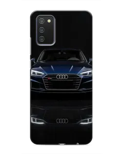 Чехол для Samsung Galaxy A03s с картинкой «Audi — ночное отражение» Чехол для Samsung Galaxy A03s с картинкой «Audi — ночное отражение»