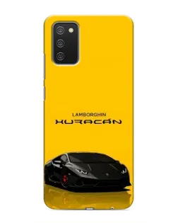 Чехол для Samsung Galaxy A03s с картинкой «Lamborghini Huracan черный»