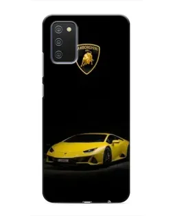 Чехол для Samsung Galaxy A03s с картинкой «Lamborghini желтый акцент»