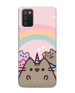 Чехол для Samsung Galaxy A03s с картинкой «Единорог Pusheen»