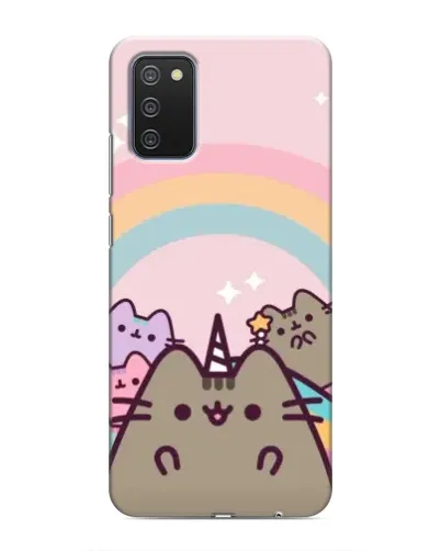 Чехол для Samsung Galaxy A03s с картинкой «Единорог Pusheen»