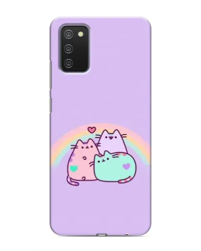 Чехол для Samsung Galaxy A03s с картинкой «Радужные Пушины»
