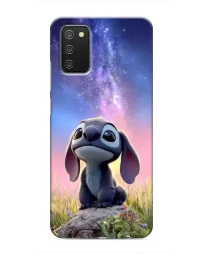 Чехол для Samsung Galaxy A03s с картинкой «Стич на рассвете»