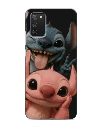 Чехол для Samsung Galaxy A03s с картинкой «Стич и Ангел»