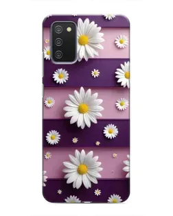 Чохол для Samsung Galaxy A03s з картинкою «Ромашки на фіолетовому» Чохол для Samsung Galaxy A03s з картинкою «Ромашки на фіолетовому»