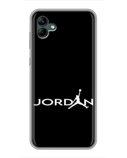 Чехол для Samsung Galaxy A04 с картинкой «Jordan White Logo» Чехол для Samsung Galaxy A04 с картинкой «Jordan White Logo»