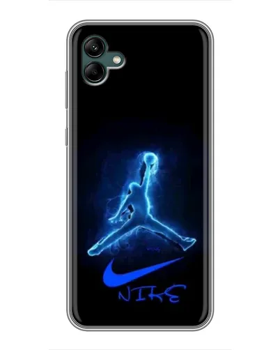 Чехол для Samsung Galaxy A04 с картинкой «Jordan Neon Blue»