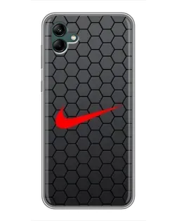 Чехол для Samsung Galaxy A04 с картинкой «Nike — карбоновая сетка»