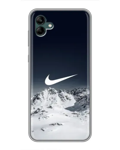 Чехол для Samsung Galaxy A04 с картинкой «Nike — зимние горы» Чехол для Samsung Galaxy A04 с картинкой «Nike — зимние горы»