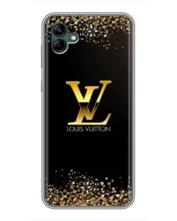 Чехол для Samsung Galaxy A04 с картинкой «LV — золотые искры»