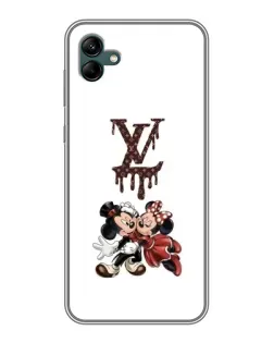 Чехол для Samsung Galaxy A04 с картинкой «LV и Микки Маус»