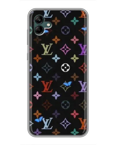 Чехол для Samsung Galaxy A04 с картинкой «Цветная монограмма LV»