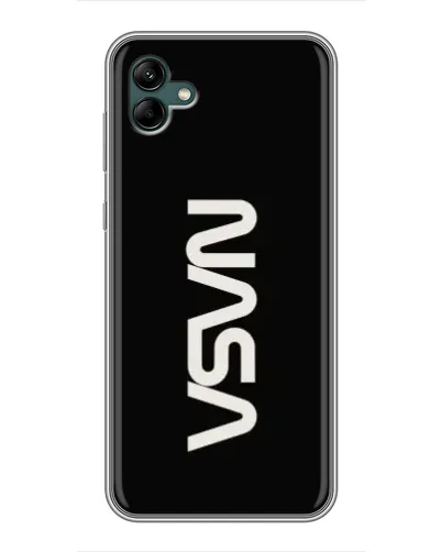 Чехол для Samsung Galaxy A04 с картинкой «NASA — вертикальный логотип»