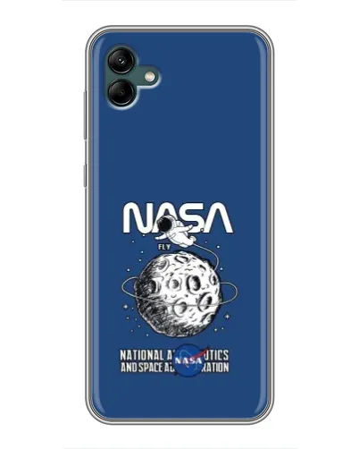 Чехол для Samsung Galaxy A04 с картинкой «NASA — лунная миссия»