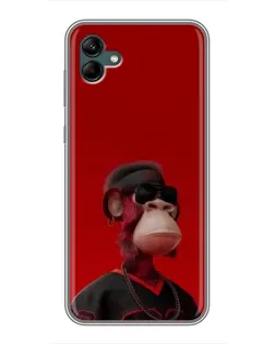 Чехол для Samsung Galaxy A04 с картинкой «Bored Ape в красном» Чехол для Samsung Galaxy A04 с картинкой «Bored Ape в красном»