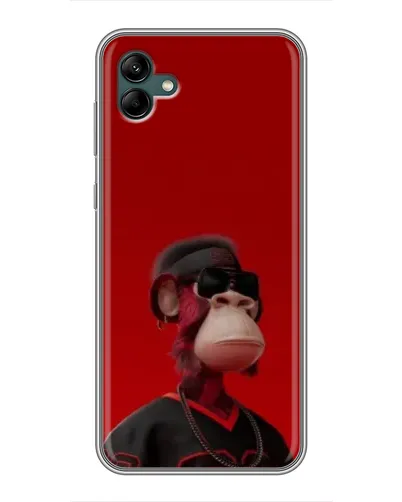 Чехол для Samsung Galaxy A04 с картинкой «Bored Ape в красном»