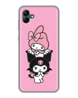 Чехол для Samsung Galaxy A04 с картинкой «My Melody и Kuromi» Чехол для Samsung Galaxy A04 с картинкой «My Melody и Kuromi»
