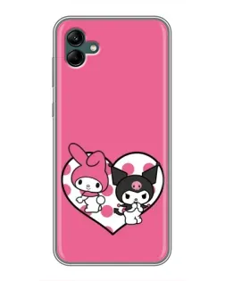 Чехол для Samsung Galaxy A04 с картинкой «Kuromi и My Melody» Чехол для Samsung Galaxy A04 с картинкой «Kuromi и My Melody»