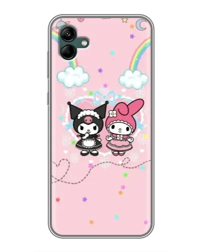 Чехол для Samsung Galaxy A04 с картинкой «My Melody и Kuromi» Чехол для Samsung Galaxy A04 с картинкой «My Melody и Kuromi»
