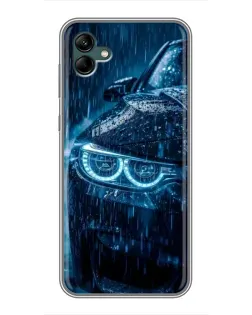 Чехол для Samsung Galaxy A04 с картинкой «BMW под дождем»