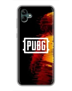 Чехол для Samsung Galaxy A04 с картинкой «Яркий логотип PUBG»