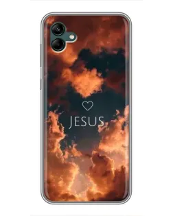 Чехол для Samsung Galaxy A04 с картинкой «Сияние Имени Jesus»