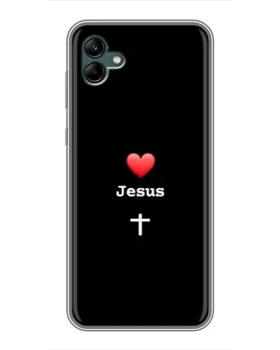 Чехол для Samsung Galaxy A04 с картинкой «Сердце - Jesus» Чехол для Samsung Galaxy A04 с картинкой «Сердце - Jesus»