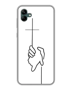 Чехол для Samsung Galaxy A04 с картинкой «Рука держит»