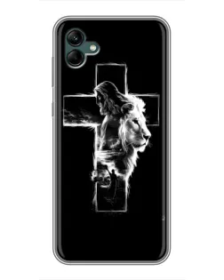 Чехол для Samsung Galaxy A04 с картинкой «Сияющий крест Jesus»